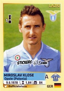 Sticker Miroslav Klose - Calciatori 2013-2014 n. 328 - Panini