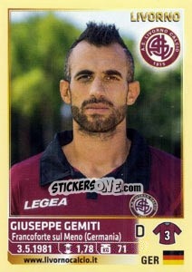 Cromo Giuseppe Gemiti - Calciatori 2013-2014 - Panini