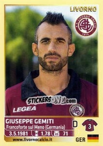 Sticker Giuseppe Gemiti - Calciatori 2013-2014 n. 345 - Panini