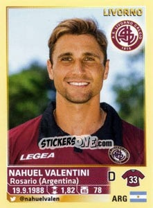 Cromo Nahuel Valentini