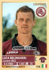 Sticker Luca Belingheri - Calciatori 2013-2014 - Panini