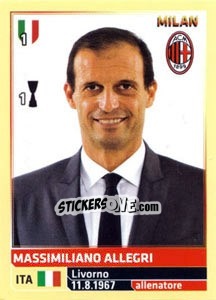 Sticker Massimiliano Allegri - Calciatori 2013-2014 n. 366 - Panini