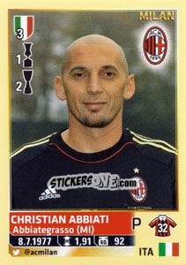 Sticker Christian Abbiati - Calciatori 2013-2014 - Panini