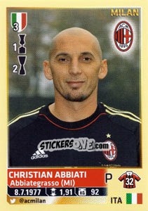 Sticker Christian Abbiati - Calciatori 2013-2014 n. 367 - Panini
