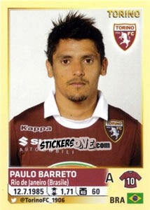 Sticker Paulo Barreto - Calciatori 2013-2014 n. 557 - Panini