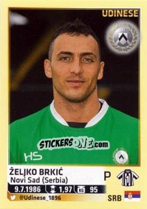 Sticker Željko Brkic - Calciatori 2013-2014 n. 570 - Panini