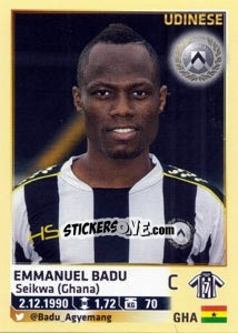 Cromo Emmanuel Badu - Calciatori 2013-2014 - Panini