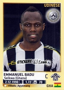 Sticker Emmanuel Badu - Calciatori 2013-2014 n. 579 - Panini