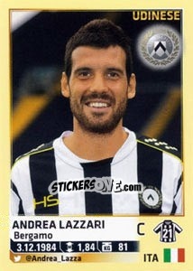 Sticker Andrea Lazzari - Calciatori 2013-2014 n. 582 - Panini