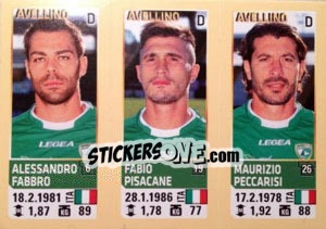 Sticker Fabbro / Pisacane / Peccarisi - Calciatori 2013-2014 n. 595 - Panini