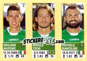 Sticker Massimo / Togni / Biancolino - Calciatori 2013-2014 n. 598 - Panini