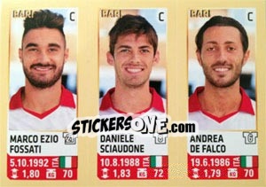 Cromo Fossati / Sciaudone / De Falco - Calciatori 2013-2014 - Panini