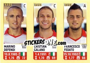 Sticker Defendi / Galano / Fedato - Calciatori 2013-2014 - Panini