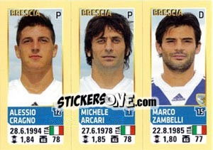 Sticker Cragno / Arcari / Zambelli - Calciatori 2013-2014 n. 611 - Panini