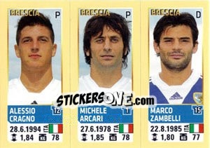 Figurina Cragno / Arcari / Zambelli - Calciatori 2013-2014 - Panini