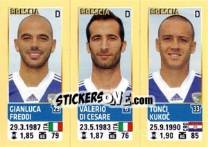 Sticker Freddi / Di Cesare / Kukoc - Calciatori 2013-2014 n. 612 - Panini