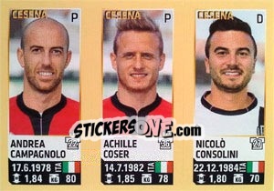 Sticker Campagnolo / Coser / Consolini - Calciatori 2013-2014 - Panini