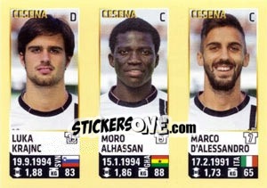 Sticker Krajnc / Alhassan / D'Alessandro - Calciatori 2013-2014 - Panini