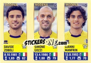 Figurina Zoboli / Gozzi / Manfrin - Calciatori 2013-2014 - Panini