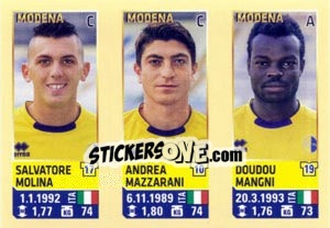 Sticker Molina / Mazzarani / Mangni - Calciatori 2013-2014 - Panini