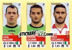 Sticker Mazzoni / Colombi / Ceccarelli - Calciatori 2013-2014 n. 696 - Panini
