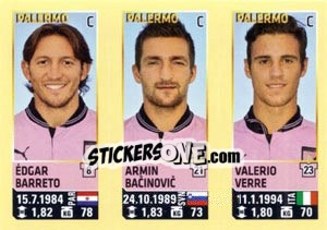 Sticker Edgar Barreto / Bacinovic / Verre - Calciatori 2013-2014 n. 707 - Panini