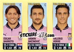 Figurina Edgar Barreto / Bacinovic / Verre - Calciatori 2013-2014 - Panini