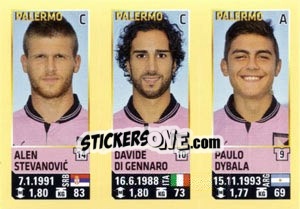 Cromo Stevanovic / Di Gennaro / Paulo Dybala - Calciatori 2013-2014 - Panini