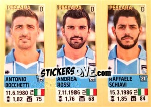 Sticker Antonio Bocchetti / Andrea Rossi / Raffaele Schiavi - Calciatori 2013-2014 n. 714 - Panini