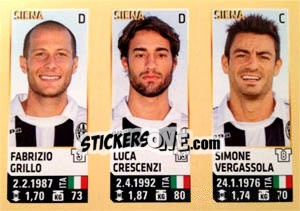 Figurina Grillo / Crescenzi / Vergassola - Calciatori 2013-2014 - Panini