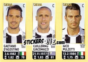 Sticker D'Agostino / Giacomazzi / Pulzetti - Calciatori 2013-2014 - Panini