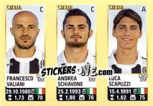 Sticker Valiani / Schiavone / Scapuzzi - Calciatori 2013-2014 n. 734 - Panini