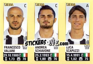 Cromo Valiani / Schiavone / Scapuzzi - Calciatori 2013-2014 - Panini