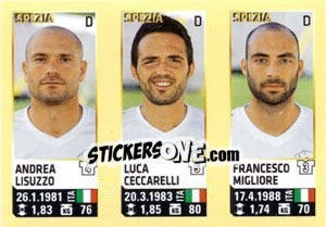 Sticker Lisuzzo / Ceccarelli / Migliore - Calciatori 2013-2014 n. 739 - Panini
