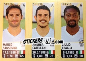 Sticker Sansovini / Catellani / Ebagua - Calciatori 2013-2014 - Panini