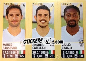 Sticker Sansovini / Catellani / Ebagua - Calciatori 2013-2014 n. 743 - Panini