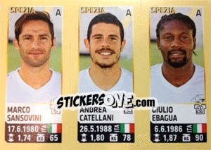 Cromo Sansovini / Catellani / Ebagua - Calciatori 2013-2014 - Panini