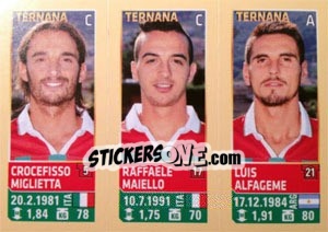 Cromo Miglietta / Maiello / Alfageme - Calciatori 2013-2014 - Panini