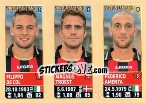 Sticker De Col / Troest / Amenta - Calciatori 2013-2014 n. 773 - Panini