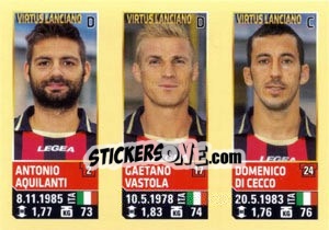 Cromo Aquilanti / Vastola / Di Cecco - Calciatori 2013-2014 - Panini