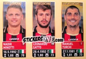 Sticker Minotti / Gatto / Turchi - Calciatori 2013-2014 - Panini