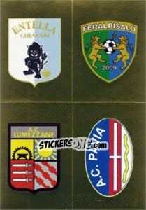 Cromo Scudetto (Entella - Feralpisab - Lumezzane - Pavia) - Calciatori 2013-2014 - Panini