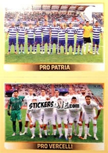 Figurina Squadra (Pro Patria - Pro Vercelli) - Calciatori 2013-2014 - Panini