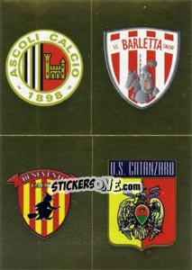 Cromo Scudetto (Ascoli - Barletta - Benevento - Catanzaro) - Calciatori 2013-2014 - Panini