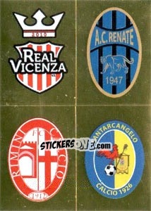 Cromo Scudetto (Real Vicenza - Renate - Rimini - Santarcangelo) - Calciatori 2013-2014 - Panini