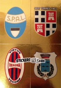 Figurina Scudetto (SPAL - Torres - Virtus Verona - Aprilia) - Calciatori 2013-2014 - Panini