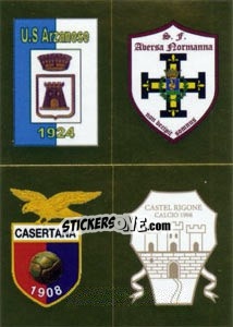 Figurina Scudetto (Arzanese - Aversa Normanna - Casertana - Castel Rigone) - Calciatori 2013-2014 - Panini