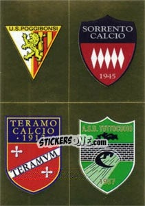 Sticker Scudetto (Poggibonsi - Sorrento - Teramo - Tuttocuoio) - Calciatori 2013-2014 n. 813 - Panini