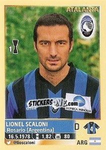 Sticker Lionel Scaloni (Atalanta) - Calciatori 2013-2014 n. A3 - Panini