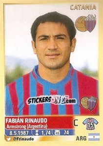 Sticker Fabian Rinaudo (Catania) - Calciatori 2013-2014 - Panini